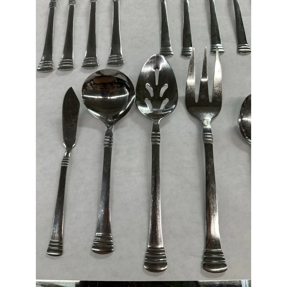 Cambridge Stainless China Codie 41 Pc Flatware‎ Set